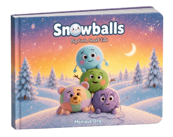 Snowballs: Big Feels, Small Talk Board Book cover